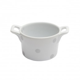 Рамекин с ручками White with silver dots 8,5 см